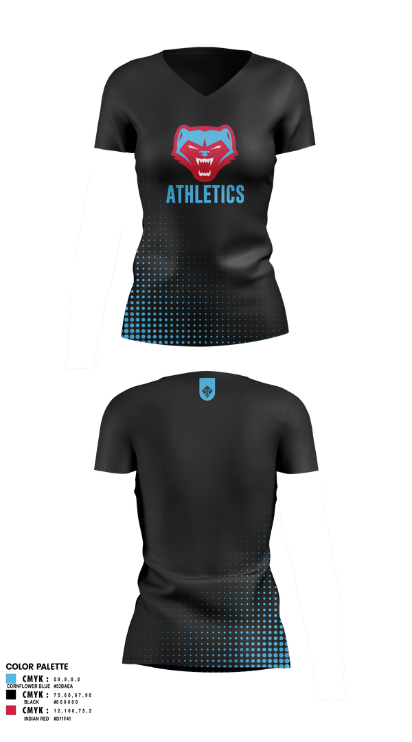Womens Short Sleeve Vneck Shirt, Rocky Top MSTeam Fishman, Spirit Store, Teamtime, Team time, sublimation, custom sports apparel, team uniforms, spirit wear, spiritwear, sports uniforms, custom shirts, team store, custom team store, fundraiser sports, apparel fundraiser
