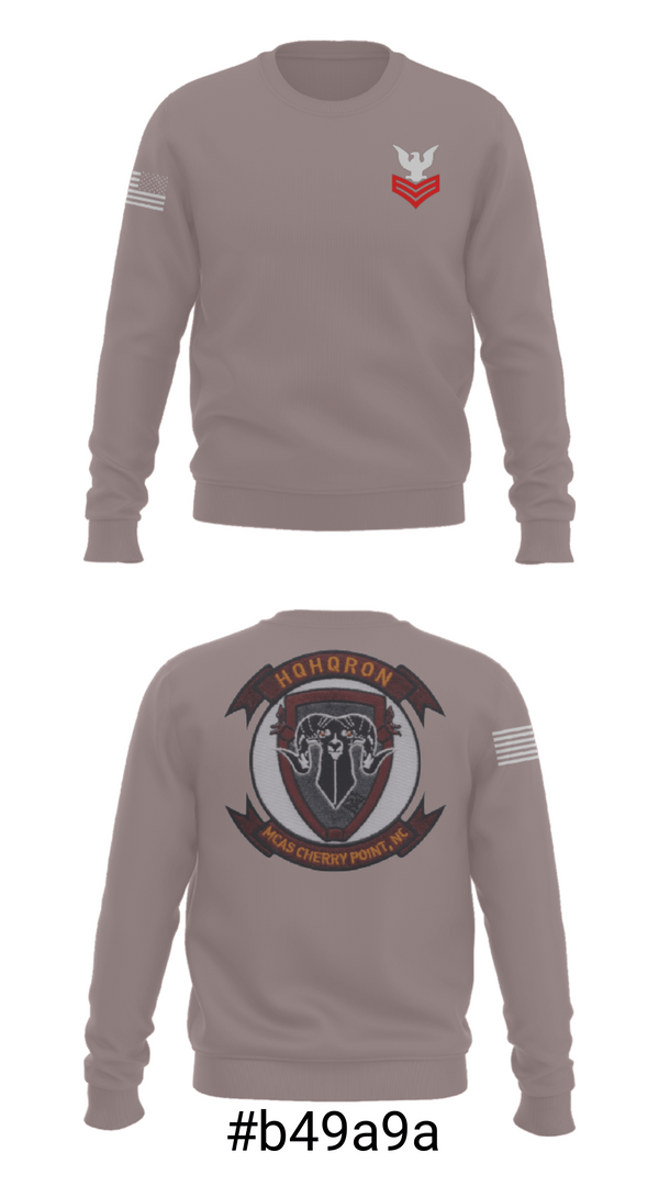 Crew Neck Sweatshirt, MCAS CHERRY POINT. H&HS, Navy, Teamtime, Team time, sublimation, custom sports apparel, team uniforms, spirit wear, spiritwear, sports uniforms, custom shirts, team store, custom team store, fundraiser sports, apparel fundraiser