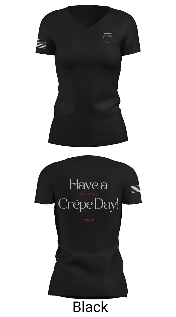 Womens Short Sleeve Vneck Shirt, Crepe Avenue, , Teamtime, Team time, sublimation, custom sports apparel, team uniforms, spirit wear, spiritwear, sports uniforms, custom shirts, team store, custom team store, fundraiser sports, apparel fundraiser