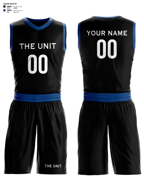 Basketball Uniform, The Unit, Men's Basketball, Teamtime, Team time, sublimation, custom sports apparel, team uniforms, spirit wear, spiritwear, sports uniforms, custom shirts, team store, custom team store, fundraiser sports, apparel fundraiser