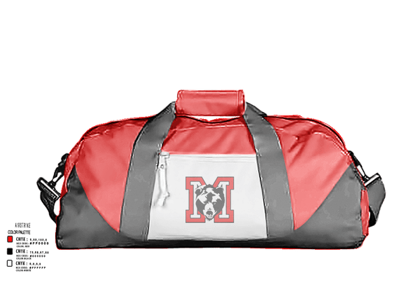 Duffle Bag, Moscow High School Cheer, Cheer, Teamtime, Team time, sublimation, custom sports apparel, team uniforms, spirit wear, spiritwear, sports uniforms, custom shirts, team store, custom team store, fundraiser sports, apparel fundraiser