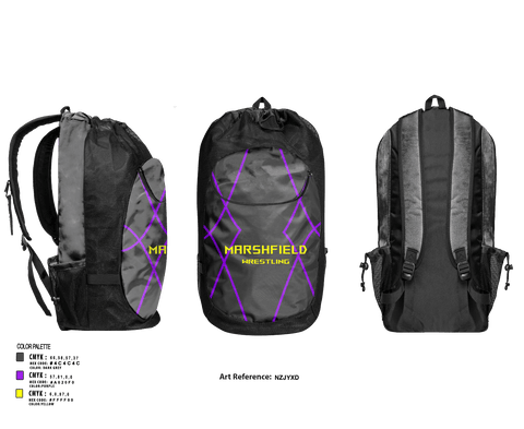 Gear Bag, Marshfield, Wrestling, Teamtime, Team time, sublimation, custom sports apparel, team uniforms, spirit wear, spiritwear, sports uniforms, custom shirts, team store, custom team store, fundraiser sports, apparel fundraiser