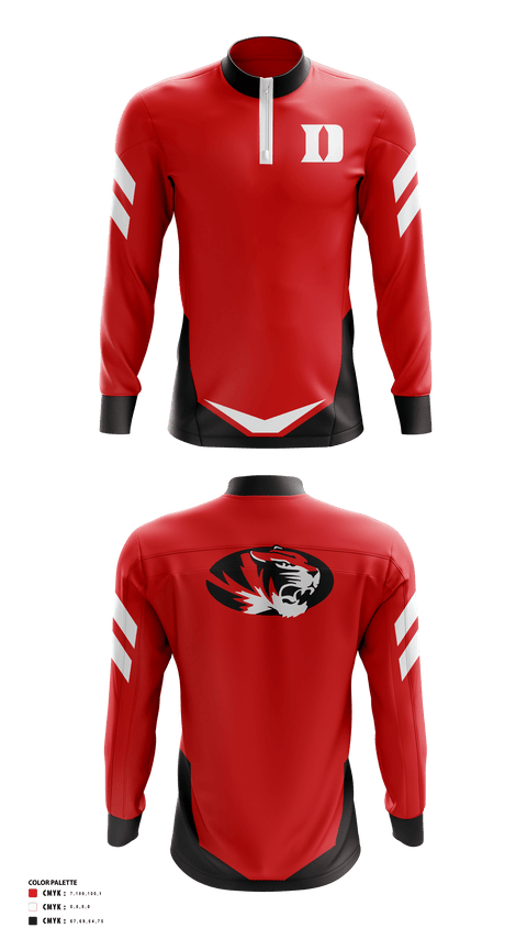 Quarter Zip Jacket, Duke High School Golf, Golf, Teamtime, Team time, sublimation, custom sports apparel, team uniforms, spirit wear, spiritwear, sports uniforms, custom shirts, team store, custom team store, fundraiser sports, apparel fundraiser