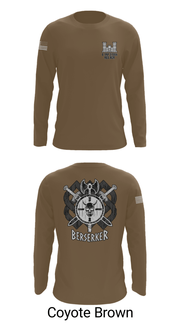 Long Sleeve Performance Shirt, B TRP 278th RES ACR, National Guard, Teamtime, Team time, sublimation, custom sports apparel, team uniforms, spirit wear, spiritwear, sports uniforms, custom shirts, team store, custom team store, fundraiser sports, apparel fundraiser