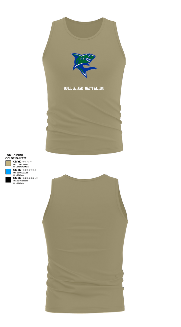 Tank Top, Bullshark Battalion, Army, Teamtime, Team time, sublimation, custom sports apparel, team uniforms, spirit wear, spiritwear, sports uniforms, custom shirts, team store, custom team store, fundraiser sports, apparel fundraiser