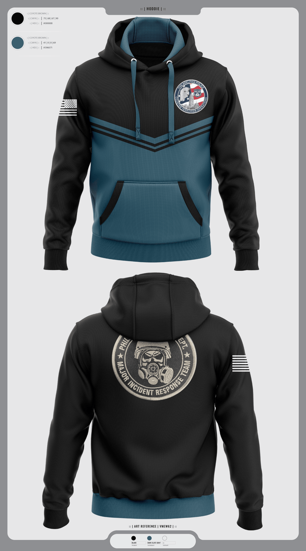 Hoodie, Philadelphia Police Counter Terrorism Operations, Police, Teamtime, Team time, sublimation, custom sports apparel, team uniforms, spirit wear, spiritwear, sports uniforms, custom shirts, team store, custom team store, fundraiser sports, apparel fundraiser