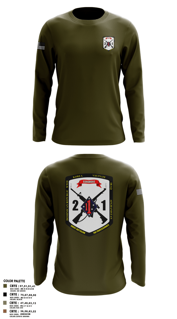 Long Sleeve Performance Shirt, 2nd Battalion, 1st Marine Regiment, Marines, Teamtime, Team time, sublimation, custom sports apparel, team uniforms, spirit wear, spiritwear, sports uniforms, custom shirts, team store, custom team store, fundraiser sports, apparel fundraiser