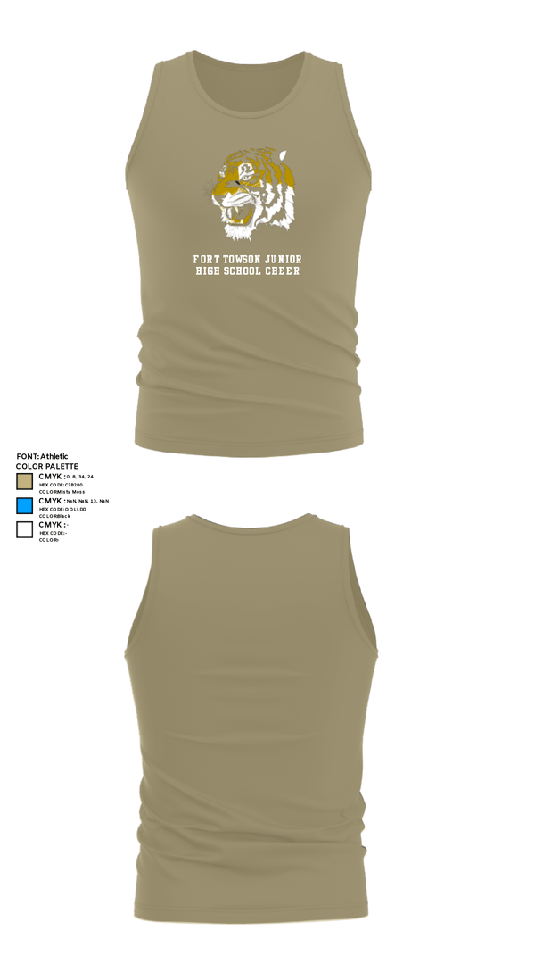 Tank Top, Fort Towson Junior High School Cheer, Cheer, Teamtime, Team time, sublimation, custom sports apparel, team uniforms, spirit wear, spiritwear, sports uniforms, custom shirts, team store, custom team store, fundraiser sports, apparel fundraiser