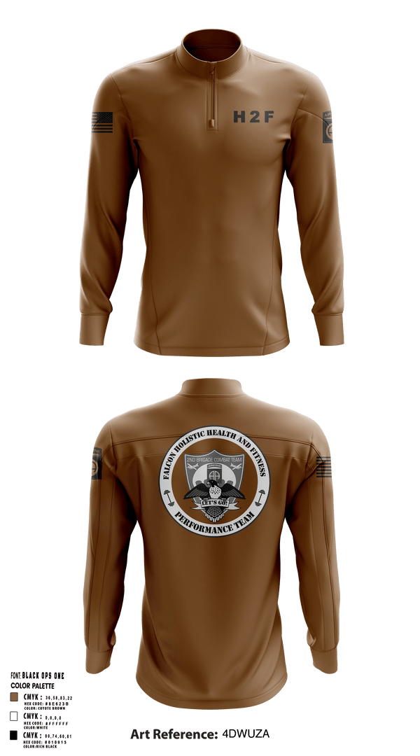 Quarter Zip Jacket, 2BCT H2F, Army, Teamtime, Team time, sublimation, custom sports apparel, team uniforms, spirit wear, spiritwear, sports uniforms, custom shirts, team store, custom team store, fundraiser sports, apparel fundraiser