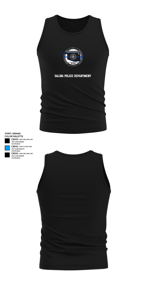 Tank Top, Salina Police Department, Police, Teamtime, Team time, sublimation, custom sports apparel, team uniforms, spirit wear, spiritwear, sports uniforms, custom shirts, team store, custom team store, fundraiser sports, apparel fundraiser