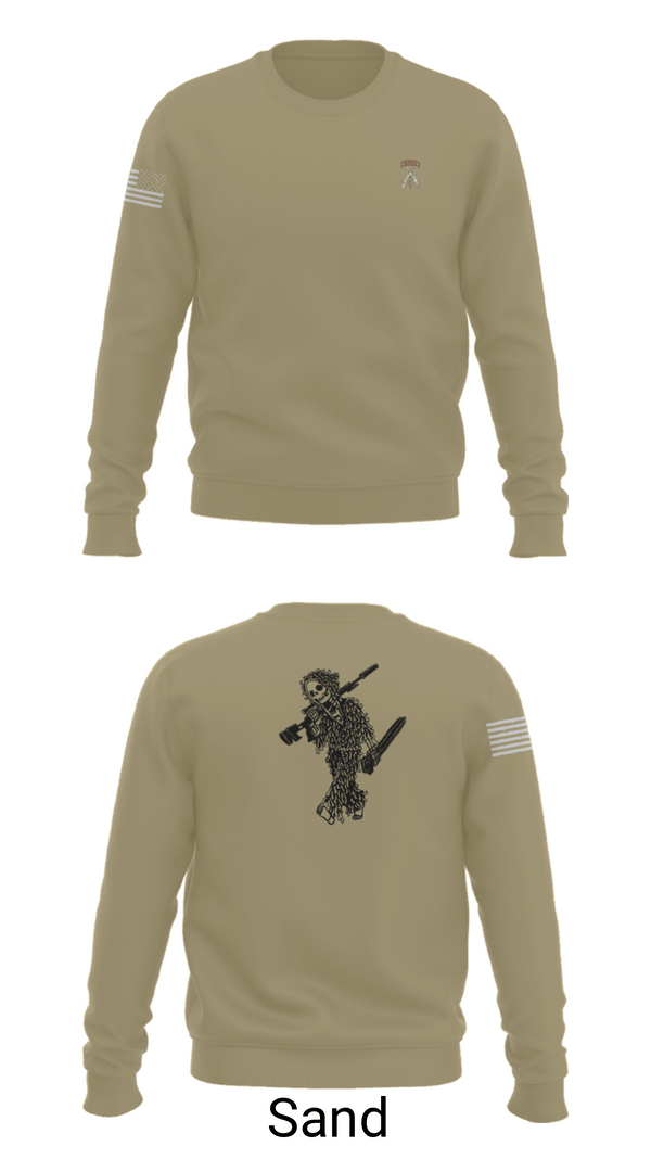 Crew Neck Sweatshirt, 2-5 CAV Snipers, Army, Teamtime, Team time, sublimation, custom sports apparel, team uniforms, spirit wear, spiritwear, sports uniforms, custom shirts, team store, custom team store, fundraiser sports, apparel fundraiser