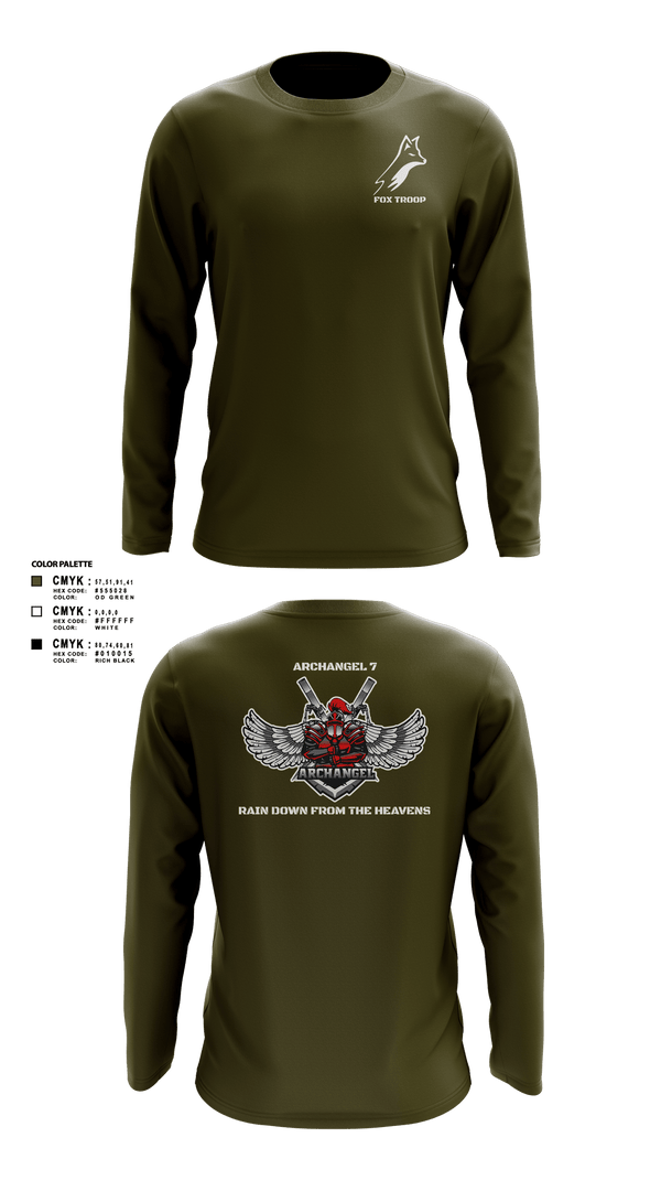 Long Sleeve Performance Shirt, Fox troop, Army, Teamtime, Team time, sublimation, custom sports apparel, team uniforms, spirit wear, spiritwear, sports uniforms, custom shirts, team store, custom team store, fundraiser sports, apparel fundraiser