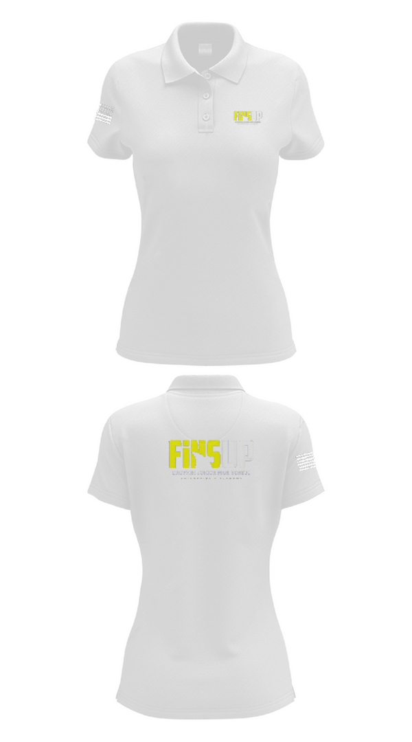Women's Short Sleeve Performance Polo, Dauphin Fins, Football, Teamtime, Team time, sublimation, custom sports apparel, team uniforms, spirit wear, spiritwear, sports uniforms, custom shirts, team store, custom team store, fundraiser sports, apparel fundraiser