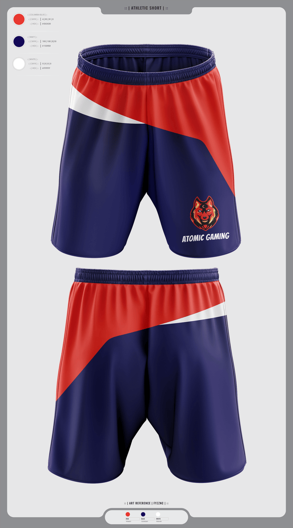 Athletic Shorts With Pockets, Atomic gaming and, , Teamtime, Team time, sublimation, custom sports apparel, team uniforms, spirit wear, spiritwear, sports uniforms, custom shirts, team store, custom team store, fundraiser sports, apparel fundraiser