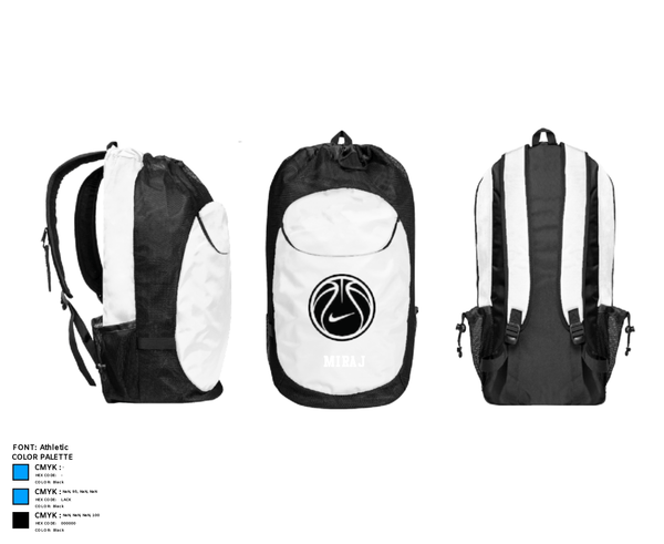Gear Bag, Miraj, Men's Basketball, Teamtime, Team time, sublimation, custom sports apparel, team uniforms, spirit wear, spiritwear, sports uniforms, custom shirts, team store, custom team store, fundraiser sports, apparel fundraiser
