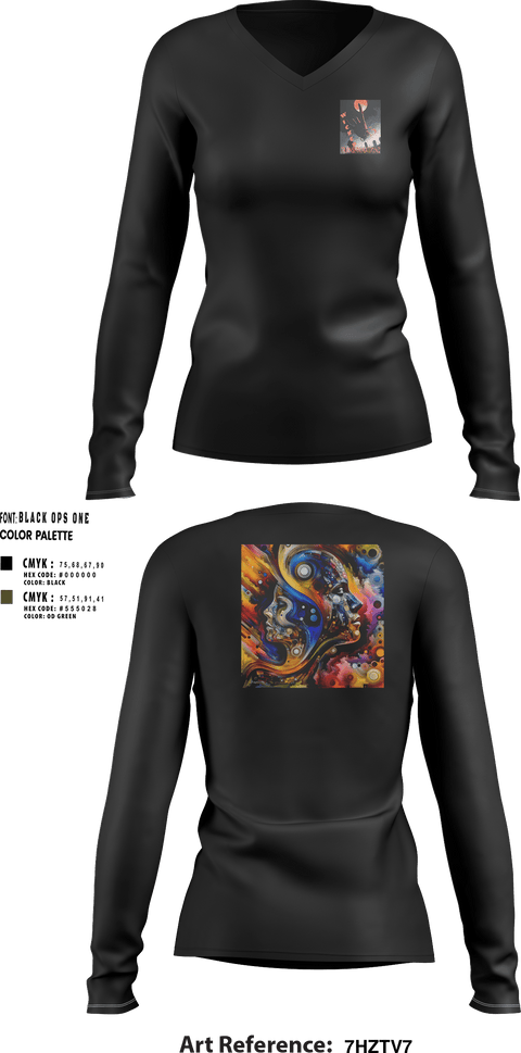 Womens Long Sleeve Vneck Shirt, Wicked Transformationz, , Teamtime, Team time, sublimation, custom sports apparel, team uniforms, spirit wear, spiritwear, sports uniforms, custom shirts, team store, custom team store, fundraiser sports, apparel fundraiser