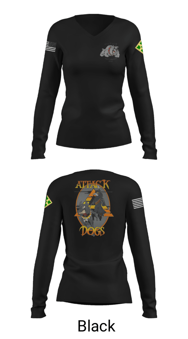 Women's Long Sleeve Vneck Shirt, B Co 404th ASB, Army, Teamtime, Team time, sublimation, custom sports apparel, team uniforms, spirit wear, spiritwear, sports uniforms, custom shirts, team store, custom team store, fundraiser sports, apparel fundraiser