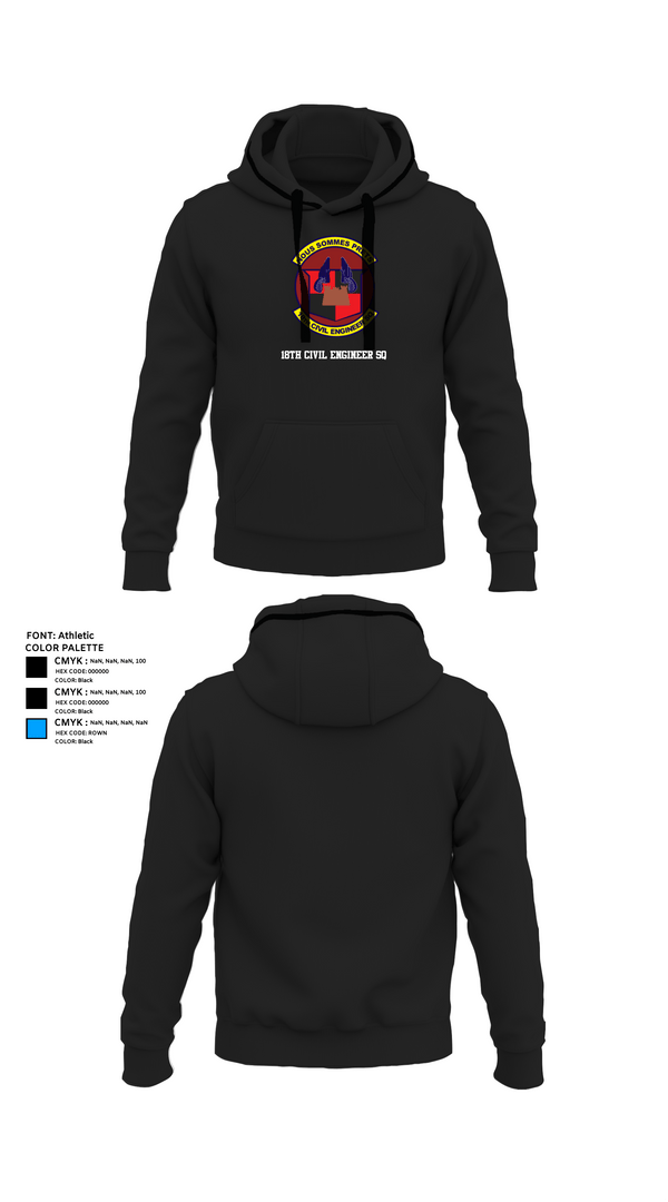 Hoodie, 18th Civil Engineer Sq, Air Force, Teamtime, Team time, sublimation, custom sports apparel, team uniforms, spirit wear, spiritwear, sports uniforms, custom shirts, team store, custom team store, fundraiser sports, apparel fundraiser