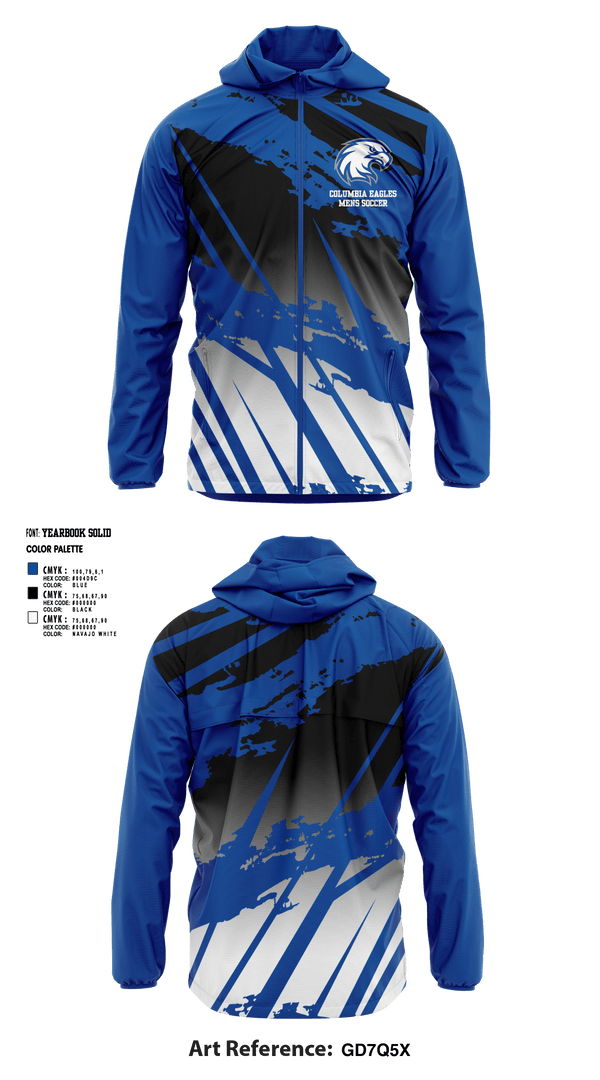 Windbreaker, Columbia Eagles, Men's Soccer, Teamtime, Team time, sublimation, custom sports apparel, team uniforms, spirit wear, spiritwear, sports uniforms, custom shirts, team store, custom team store, fundraiser sports, apparel fundraiser