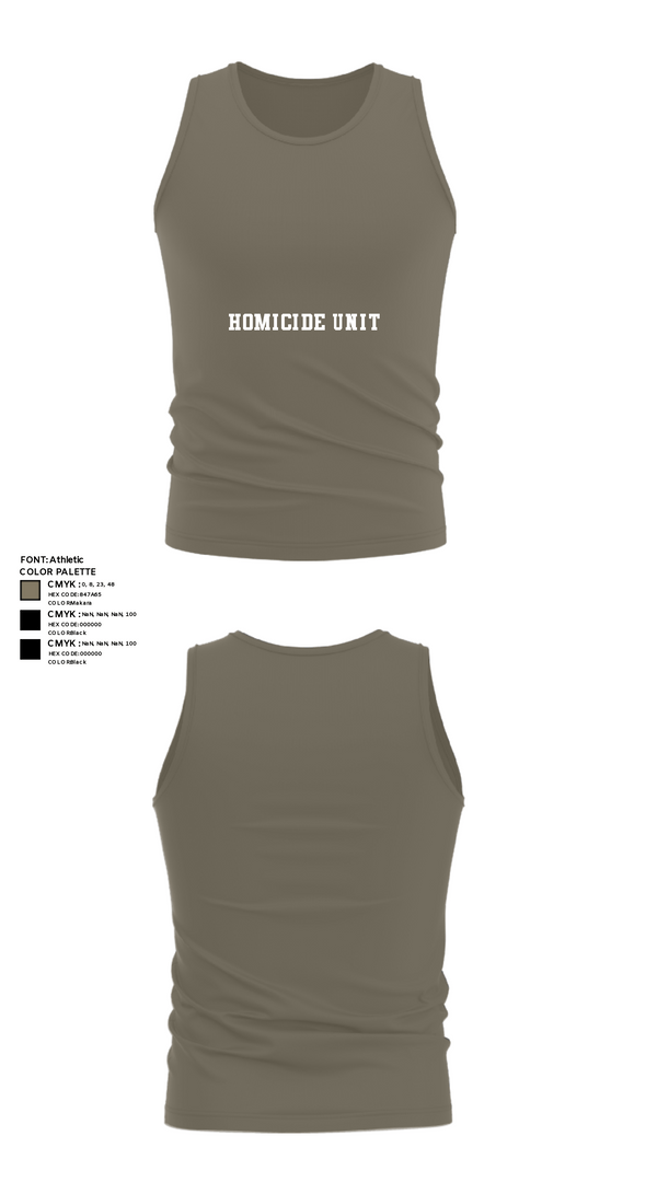Tank Top, Homicide unit, Police, Teamtime, Team time, sublimation, custom sports apparel, team uniforms, spirit wear, spiritwear, sports uniforms, custom shirts, team store, custom team store, fundraiser sports, apparel fundraiser