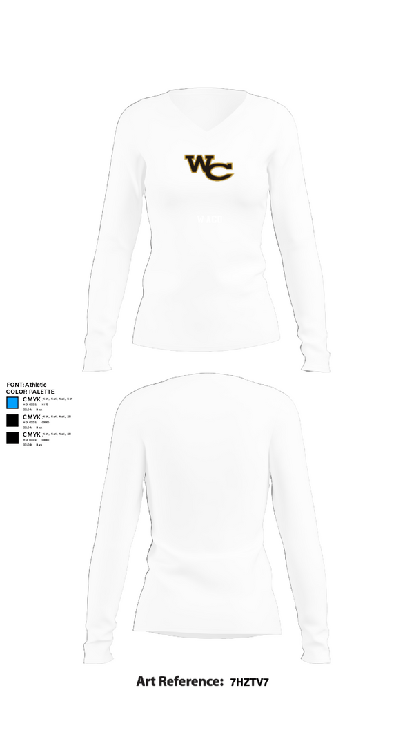 Women's Long Sleeve Vneck Shirt, Waco, Men's Basketball, Teamtime, Team time, sublimation, custom sports apparel, team uniforms, spirit wear, spiritwear, sports uniforms, custom shirts, team store, custom team store, fundraiser sports, apparel fundraiser