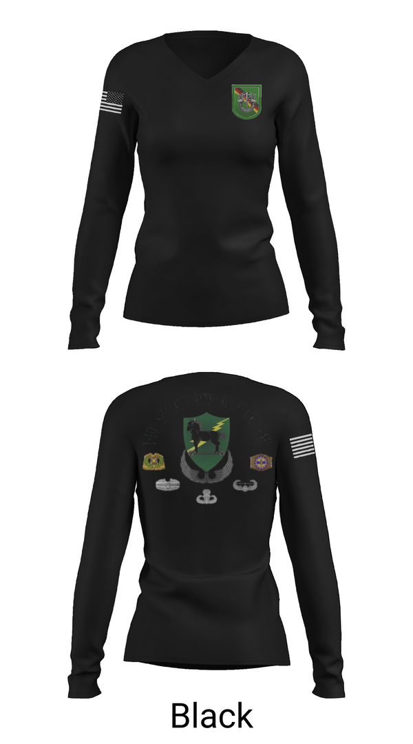 Womens Long Sleeve Vneck Shirt, 1-10 SFG FSC, Army, Teamtime, Team time, sublimation, custom sports apparel, team uniforms, spirit wear, spiritwear, sports uniforms, custom shirts, team store, custom team store, fundraiser sports, apparel fundraiser