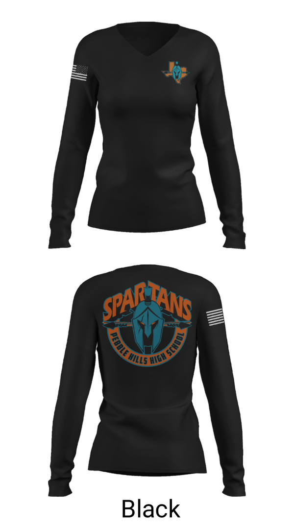 Women's Long Sleeve Vneck Shirt, Spartans, Women's Basketball, Teamtime, Team time, sublimation, custom sports apparel, team uniforms, spirit wear, spiritwear, sports uniforms, custom shirts, team store, custom team store, fundraiser sports, apparel fundraiser