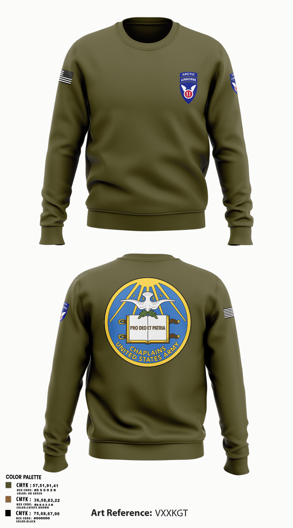 Crew Neck Sweatshirt, 11th Infantry Division (ABN), Army, Teamtime, Team time, sublimation, custom sports apparel, team uniforms, spirit wear, spiritwear, sports uniforms, custom shirts, team store, custom team store, fundraiser sports, apparel fundraiser