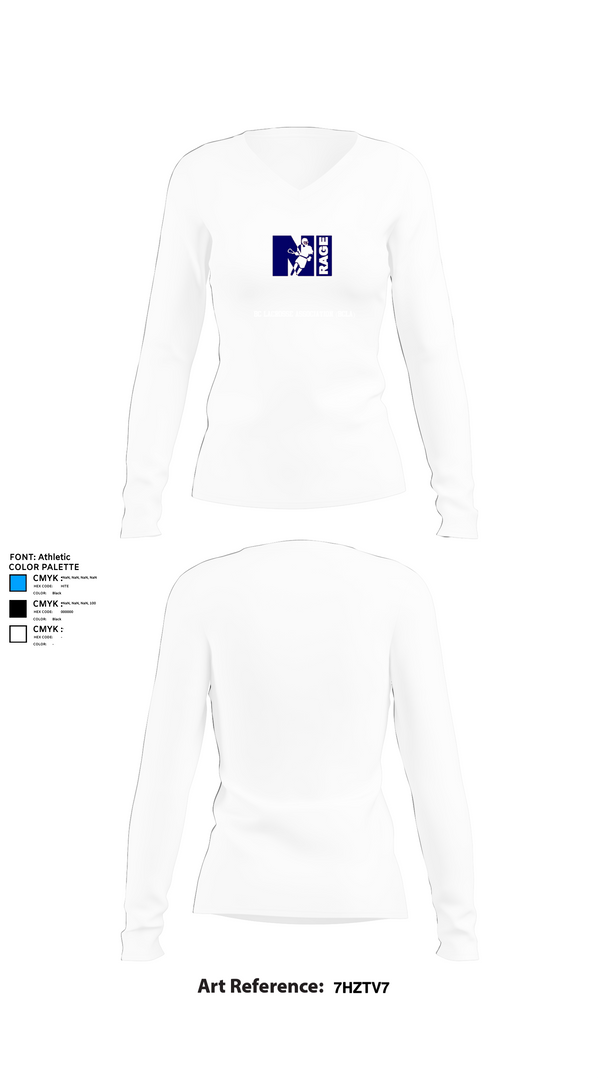 Womens Long Sleeve Vneck Shirt, BC Lacrosse Association (BCLA), Men's Lacrosse, Teamtime, Team time, sublimation, custom sports apparel, team uniforms, spirit wear, spiritwear, sports uniforms, custom shirts, team store, custom team store, fundraiser sports, apparel fundraiser