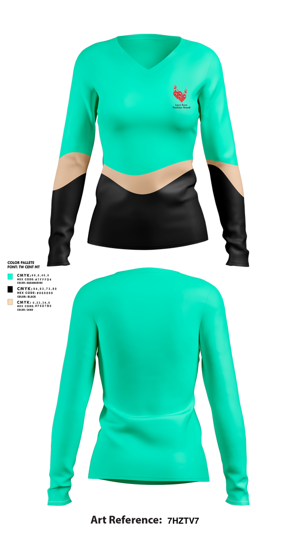 Womens Long Sleeve Vneck Shirt, Love Burn Fashion Brand, , Teamtime, Team time, sublimation, custom sports apparel, team uniforms, spirit wear, spiritwear, sports uniforms, custom shirts, team store, custom team store, fundraiser sports, apparel fundraiser