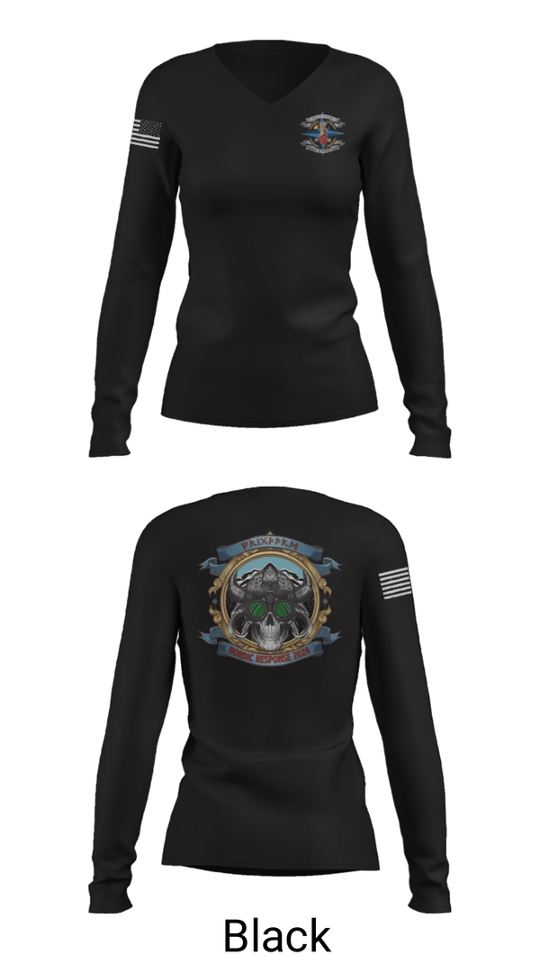 Women's Long Sleeve Vneck Shirt, LFSP, Marines, Teamtime, Team time, sublimation, custom sports apparel, team uniforms, spirit wear, spiritwear, sports uniforms, custom shirts, team store, custom team store, fundraiser sports, apparel fundraiser