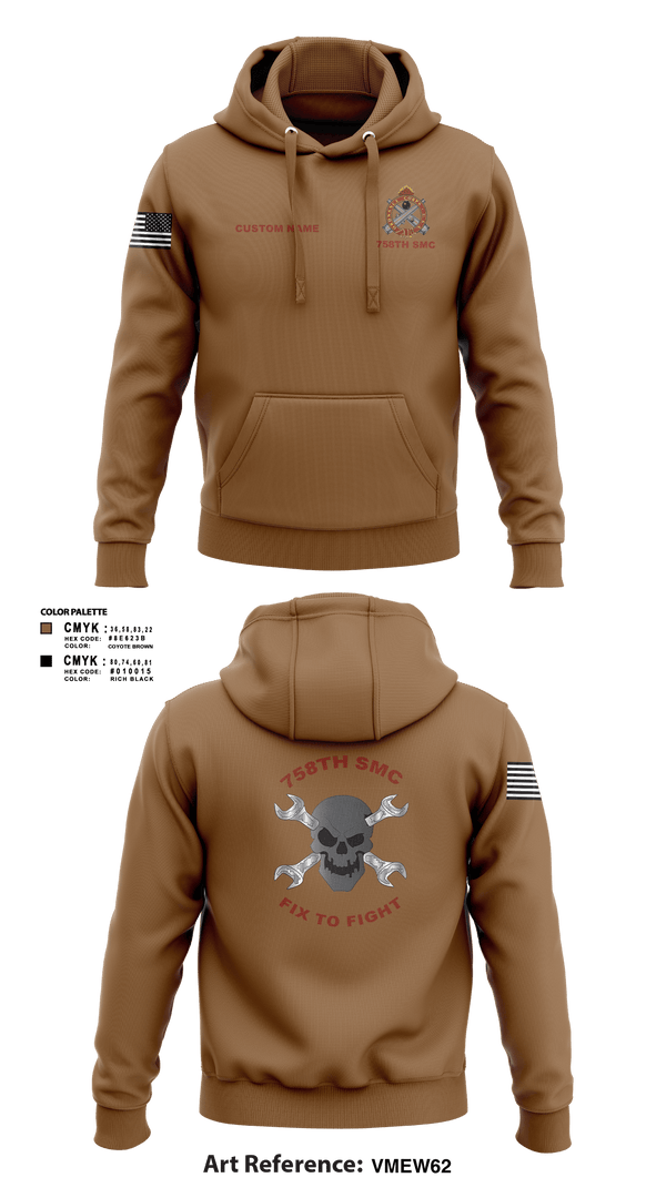 Hoodie, 758th SMC, Army, Teamtime, Team time, sublimation, custom sports apparel, team uniforms, spirit wear, spiritwear, sports uniforms, custom shirts, team store, custom team store, fundraiser sports, apparel fundraiser