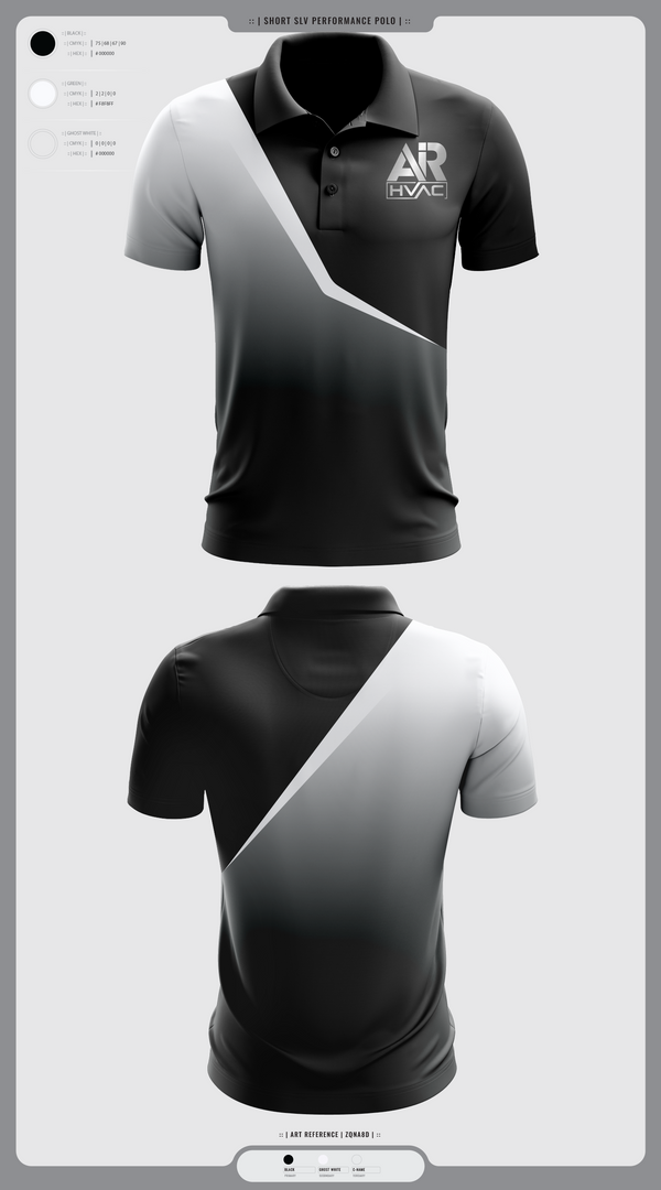 Short Sleeve Performance Polo, AIR HVAC, , Teamtime, Team time, sublimation, custom sports apparel, team uniforms, spirit wear, spiritwear, sports uniforms, custom shirts, team store, custom team store, fundraiser sports, apparel fundraiser
