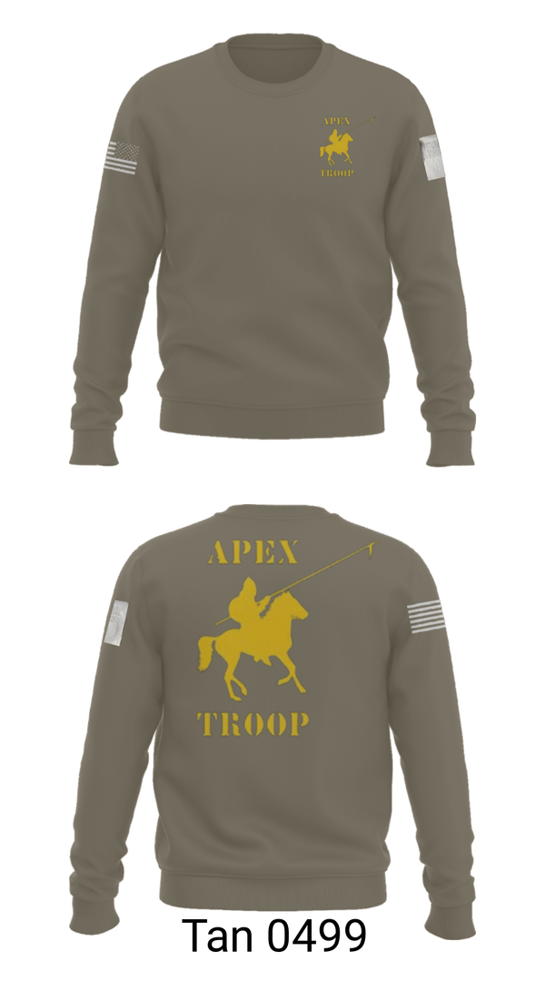 Crew Neck Sweatshirt, Alpha Troop, 1-221 CAV, National Guard, Teamtime, Team time, sublimation, custom sports apparel, team uniforms, spirit wear, spiritwear, sports uniforms, custom shirts, team store, custom team store, fundraiser sports, apparel fundraiser