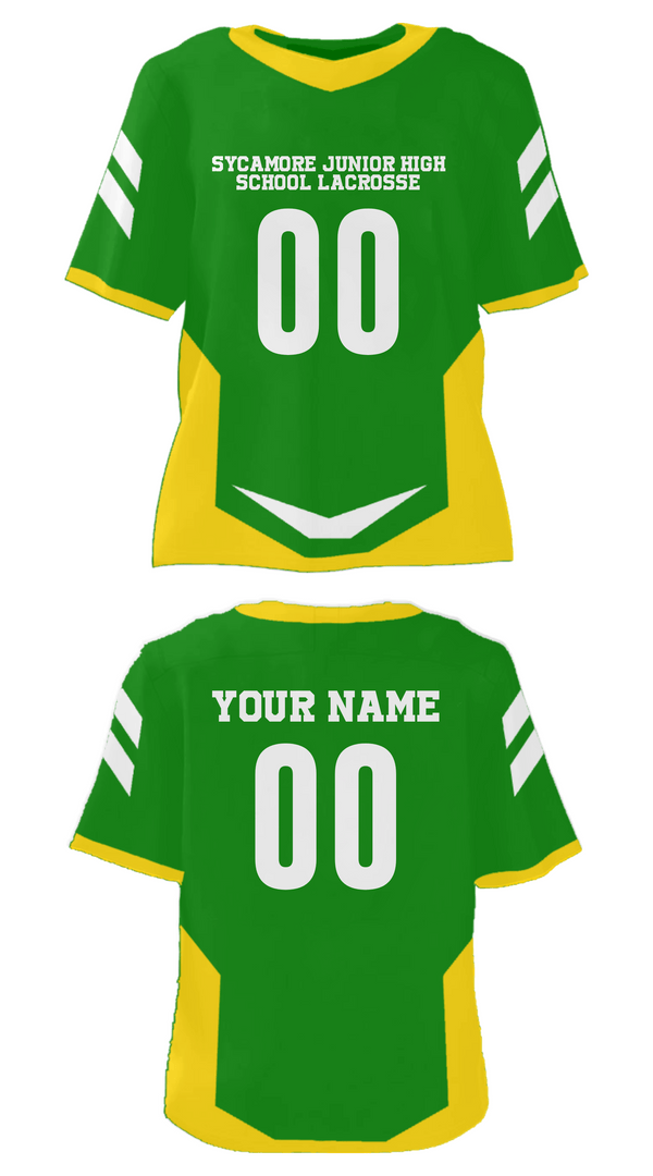 Mens Lacrosse Jersey, Sycamore Junior High School Lacrosse, Men's Lacrosse, Teamtime, Team time, sublimation, custom sports apparel, team uniforms, spirit wear, spiritwear, sports uniforms, custom shirts, team store, custom team store, fundraiser sports, apparel fundraiser