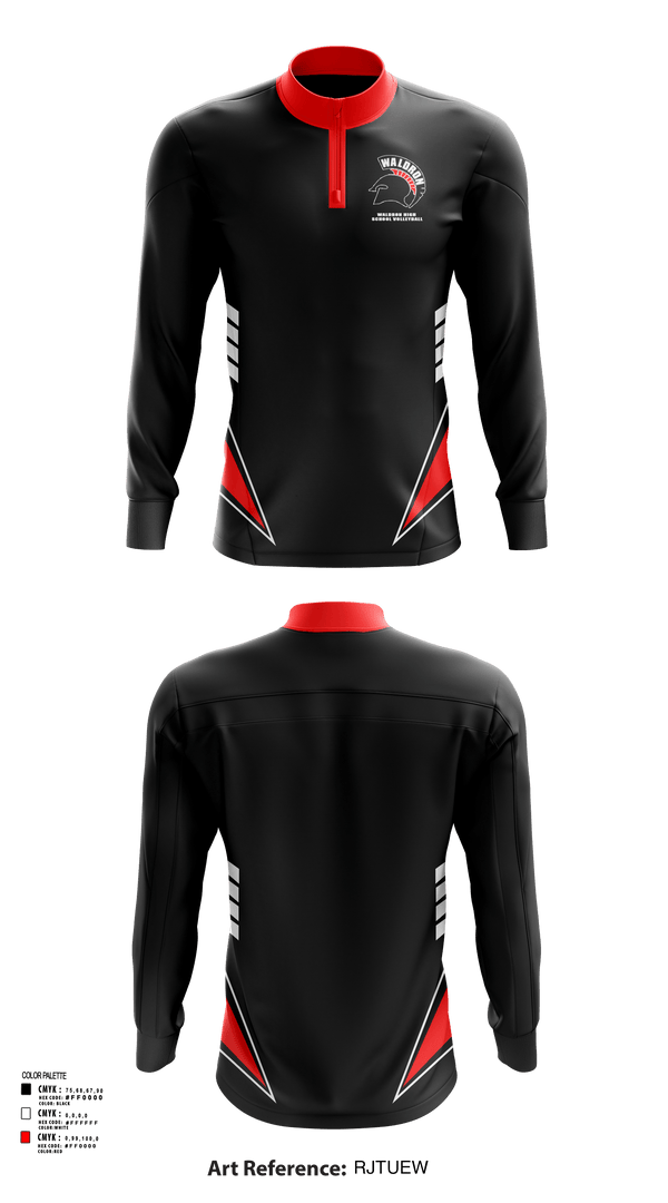 Quarter Zip Jacket, Waldron High School Volleyball, Women's Volleyball, Teamtime, Team time, sublimation, custom sports apparel, team uniforms, spirit wear, spiritwear, sports uniforms, custom shirts, team store, custom team store, fundraiser sports, apparel fundraiser