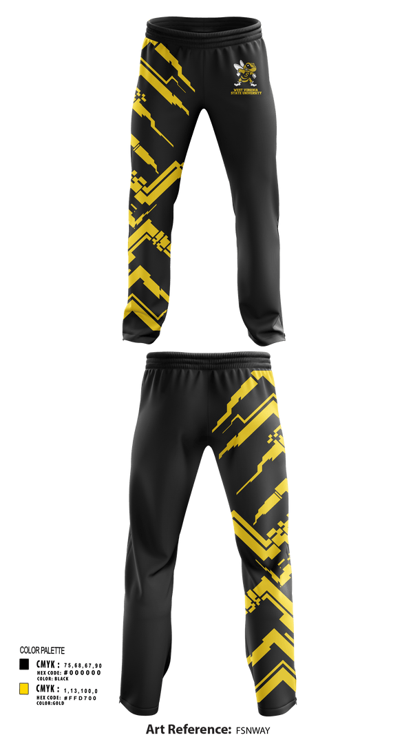 Sweatpants, West Virginia State University Football, Football, Teamtime, Team time, sublimation, custom sports apparel, team uniforms, spirit wear, spiritwear, sports uniforms, custom shirts, team store, custom team store, fundraiser sports, apparel fundraiser