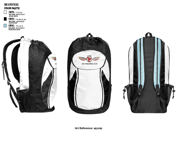 Gear Bag, ACE Volleyball Club, Men's Volleyball, Teamtime, Team time, sublimation, custom sports apparel, team uniforms, spirit wear, spiritwear, sports uniforms, custom shirts, team store, custom team store, fundraiser sports, apparel fundraiser