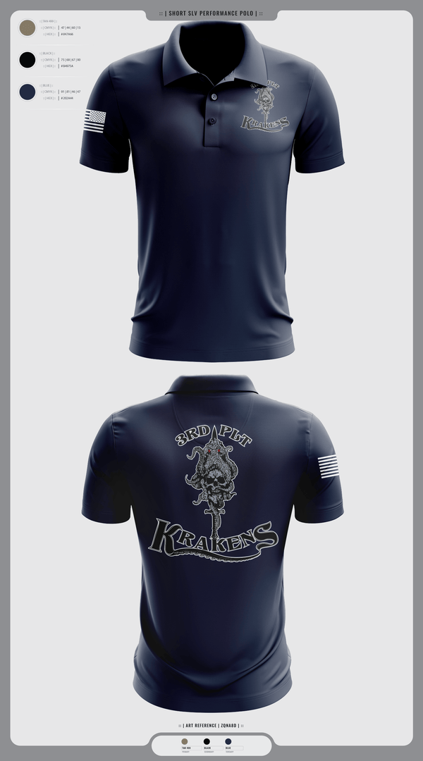 Short Sleeve Performance Polo, 3RD PLT95TH CBRN3rd plt, Army, Teamtime, Team time, sublimation, custom sports apparel, team uniforms, spirit wear, spiritwear, sports uniforms, custom shirts, team store, custom team store, fundraiser sports, apparel fundraiser