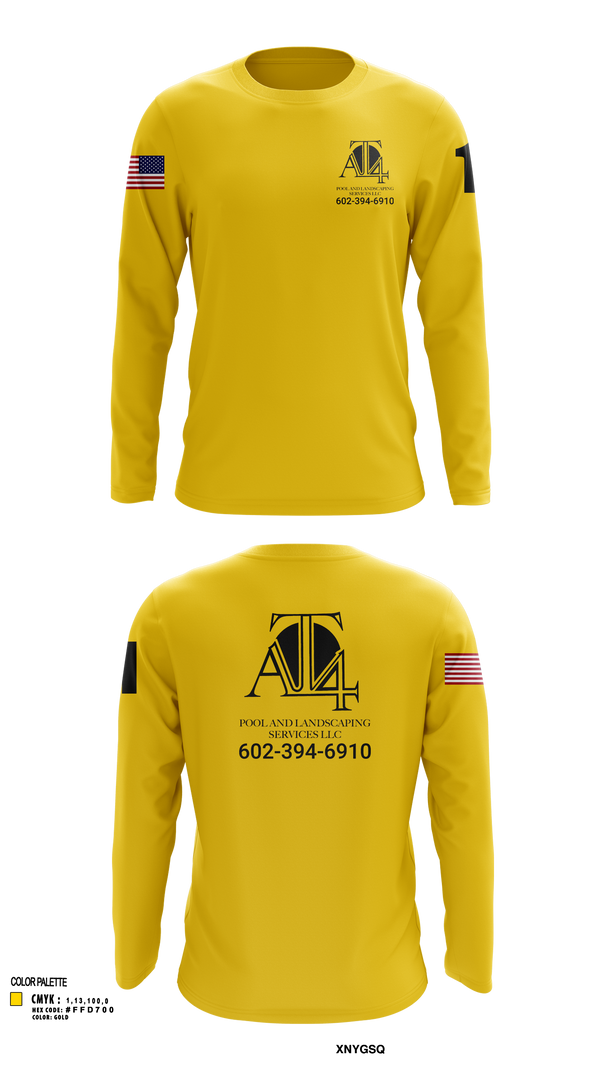 Long Sleeve Performance Shirt, AT 4 pools and landscaping services llc, , Teamtime, Team time, sublimation, custom sports apparel, team uniforms, spirit wear, spiritwear, sports uniforms, custom shirts, team store, custom team store, fundraiser sports, apparel fundraiser