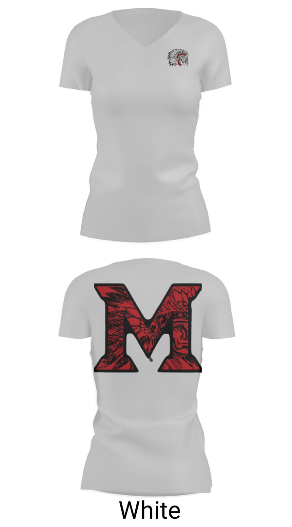 Womens Short Sleeve Vneck Shirt, Mcloud High School Cheer, Cheer, Teamtime, Team time, sublimation, custom sports apparel, team uniforms, spirit wear, spiritwear, sports uniforms, custom shirts, team store, custom team store, fundraiser sports, apparel fundraiser