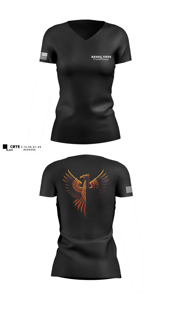 Womens Short Sleeve Vneck Shirt, RebelVetsCreations, Army, Teamtime, Team time, sublimation, custom sports apparel, team uniforms, spirit wear, spiritwear, sports uniforms, custom shirts, team store, custom team store, fundraiser sports, apparel fundraiser