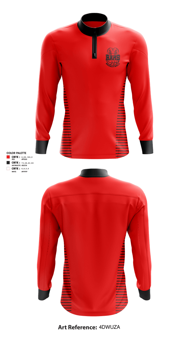 Quarter Zip Jacket, Clearwater Valley High School Basketball, Men's Basketball, Teamtime, Team time, sublimation, custom sports apparel, team uniforms, spirit wear, spiritwear, sports uniforms, custom shirts, team store, custom team store, fundraiser sports, apparel fundraiser