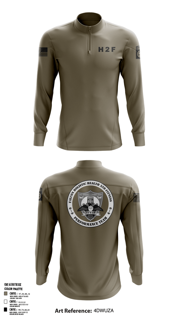 Quarter Zip Jacket, 2BCT H2F, Army, Teamtime, Team time, sublimation, custom sports apparel, team uniforms, spirit wear, spiritwear, sports uniforms, custom shirts, team store, custom team store, fundraiser sports, apparel fundraiser