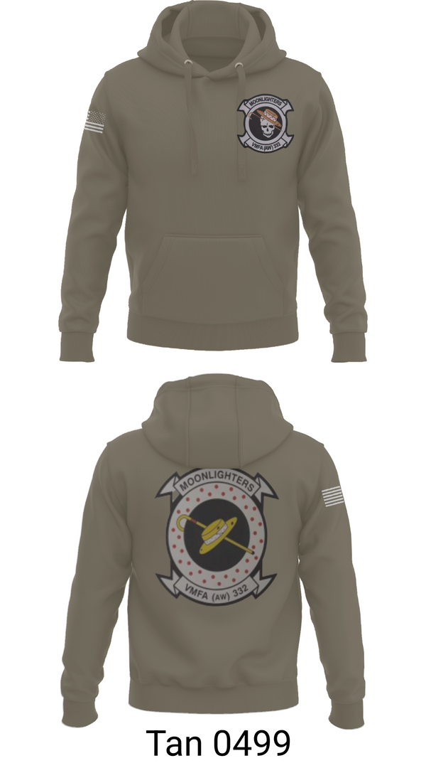 Hoodie, VMFA-332 The Moonlighters, Marines, Teamtime, Team time, sublimation, custom sports apparel, team uniforms, spirit wear, spiritwear, sports uniforms, custom shirts, team store, custom team store, fundraiser sports, apparel fundraiser