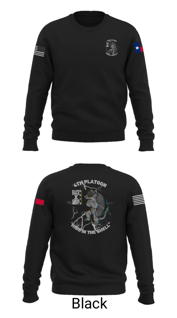 Crew Neck Sweatshirt, 90th ASB B co 4Th Platoon, Army, Teamtime, Team time, sublimation, custom sports apparel, team uniforms, spirit wear, spiritwear, sports uniforms, custom shirts, team store, custom team store, fundraiser sports, apparel fundraiser