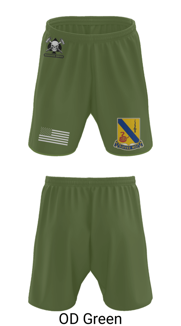 Athletic Shorts With Pockets, 2-14 CAV ACE HIGH, Army, Teamtime, Team time, sublimation, custom sports apparel, team uniforms, spirit wear, spiritwear, sports uniforms, custom shirts, team store, custom team store, fundraiser sports, apparel fundraiser