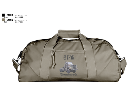 Duffle Bag, 617th Transportation Company, Army, Teamtime, Team time, sublimation, custom sports apparel, team uniforms, spirit wear, spiritwear, sports uniforms, custom shirts, team store, custom team store, fundraiser sports, apparel fundraiser