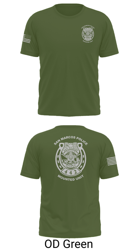 Old School Cotton Feel Shirt, San Marcos Police Mounted Unit, , Teamtime, Team time, sublimation, custom sports apparel, team uniforms, spirit wear, spiritwear, sports uniforms, custom shirts, team store, custom team store, fundraiser sports, apparel fundraiser