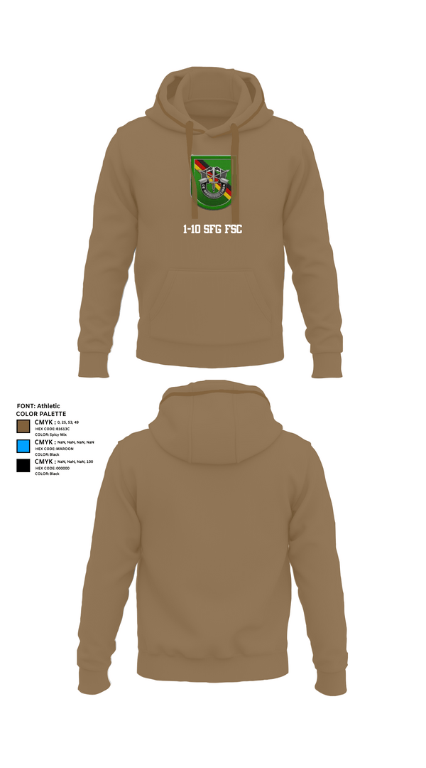 Hoodie, 1-10 SFG FSC, Army, Teamtime, Team time, sublimation, custom sports apparel, team uniforms, spirit wear, spiritwear, sports uniforms, custom shirts, team store, custom team store, fundraiser sports, apparel fundraiser